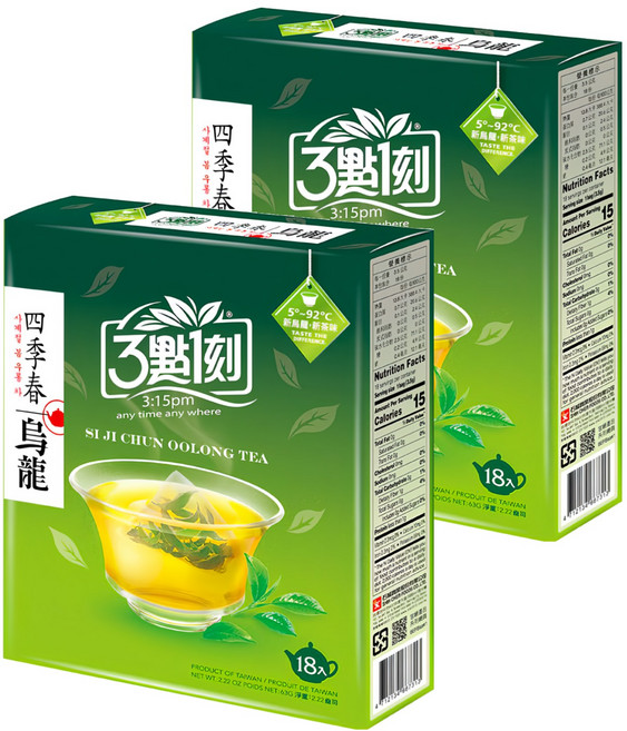 3點1刻 四季春烏龍茶, 3.5g, 18包, 2盒