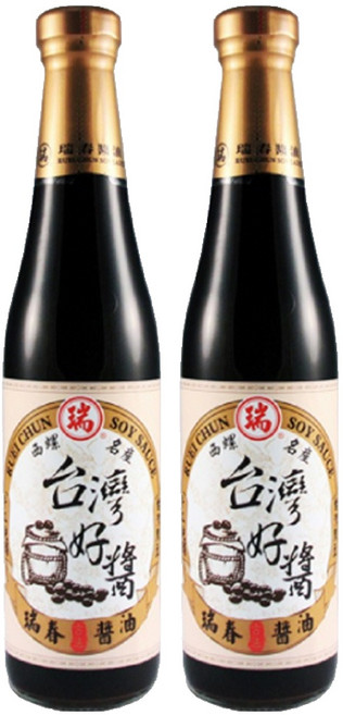 瑞春醬油 台灣好醬黑豆醬油, 420ml, 2瓶