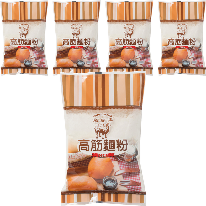 聯華製粉 駱駝牌 高筋麵粉, 1kg, 5包