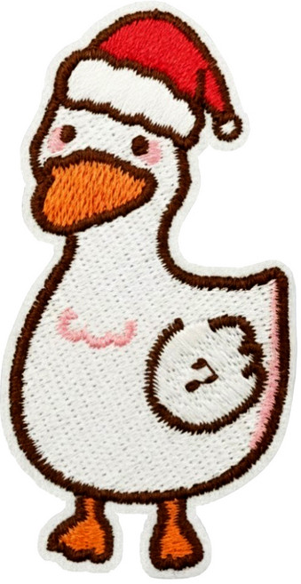 Hi 你好 刺繡貼紙, 聖誕鴨子, 1張