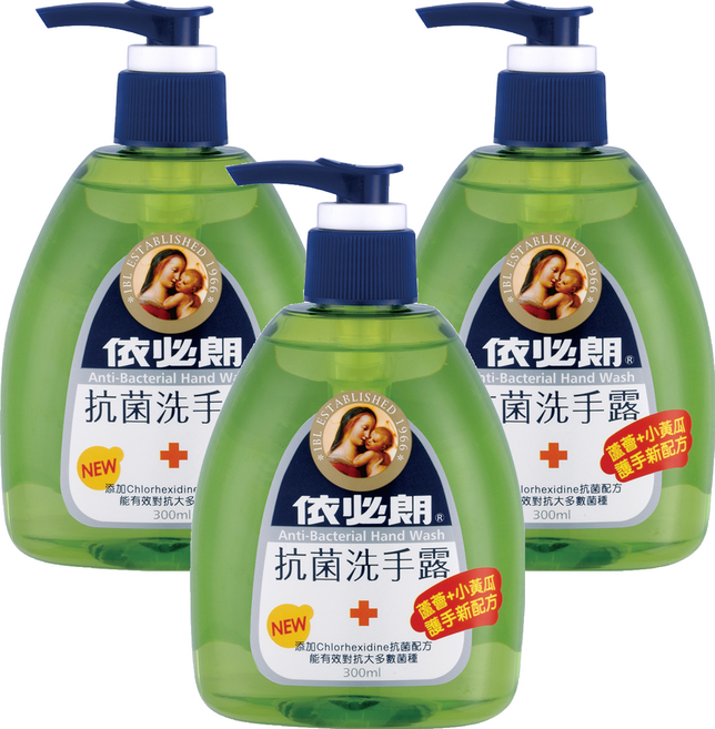 依必朗 抗菌洗手露 蘆薈小黃瓜, 300ml, 3瓶