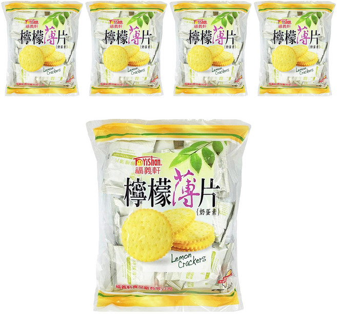 福義軒 檸檬薄片, 320g, 5袋