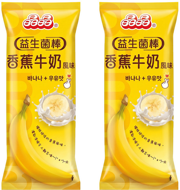 晶晶 益生菌香蕉牛奶風味棒, 680g, 2包