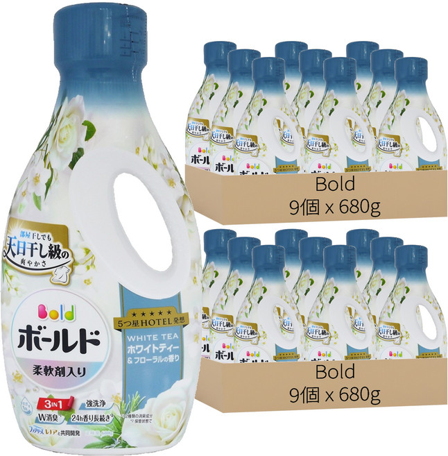 Bold 超濃縮洗衣精 白茶花香, 680g, 18個