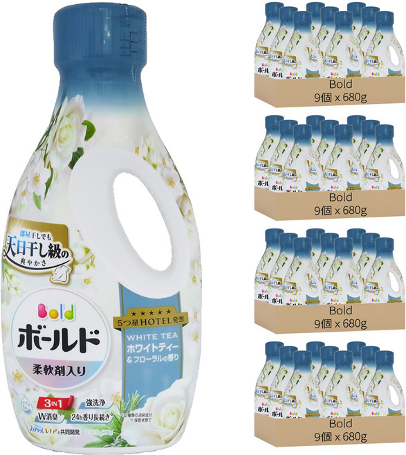 Bold 超濃縮洗衣精 白茶花香, 680g, 36個