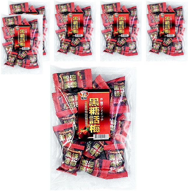 楢栩 黑糖話梅糖, 100g, 6袋