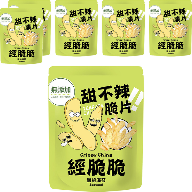 Crispy Ching 經脆脆 甜不辣脆片 醬燒海苔, 45g, 6包
