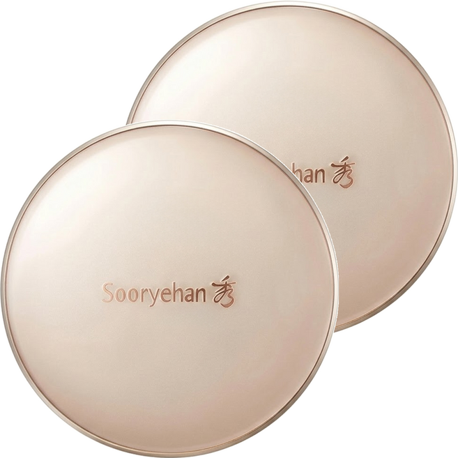 Sooryehan 秀雅韓 台灣公司貨 妍 耀妍絲絨蜜粉餅 SPF30 PA++ 12g, No.23, 2個