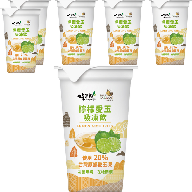 吃果籽 檸檬愛玉 吸凍飲, 220g, 6個