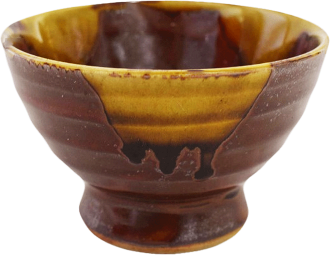 古瀨戶高台煎茶碗 - 日本製 寬10cm 高7.5cm 容量180mL 陶瓷材質, 棕色, 1個