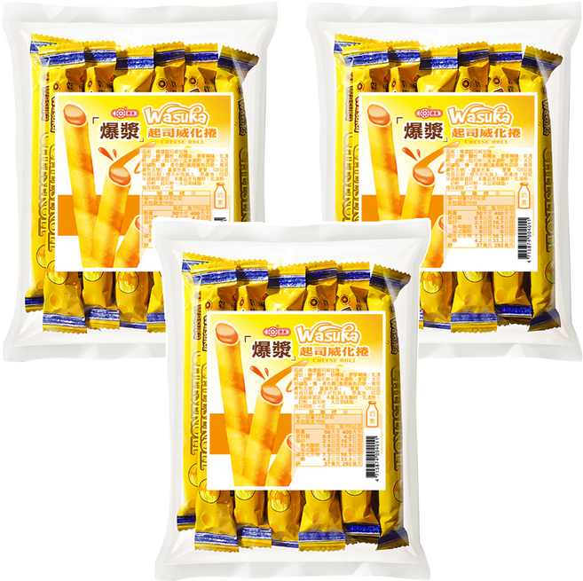 惠香 爆漿起司威化捲, 125g, 3袋