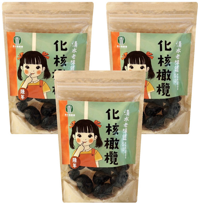 清水區農會 化核橄欖, 200g, 3個