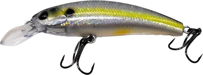 HEARTY RISE 哈帝來斯 VALLEY HUNTER MINNOW 魚餌, 黃色 + 銀色, 6g, 1個
