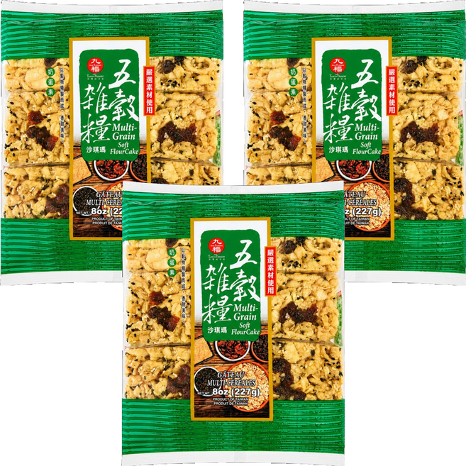九福 五穀雜糧沙琪瑪, 227g, 3袋