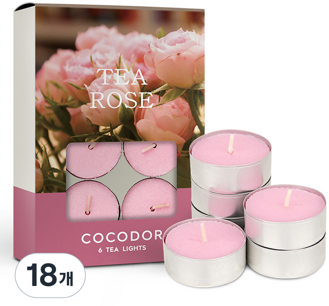 COCODOR 珂珂朵爾 茶蠟燭, 茶玫瑰, 10g, 18個