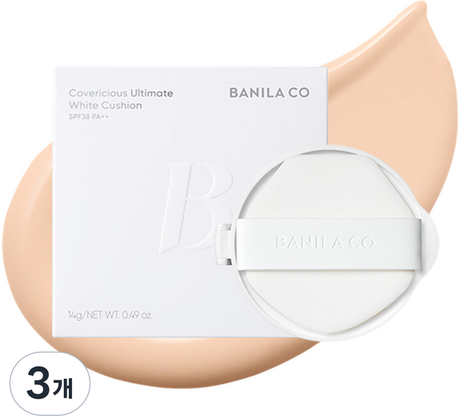 BANILA CO 芭妮蘭 Covericious超完美持久無瑕氣墊粉餅補充芯 14g, 3顆, 21 Rose