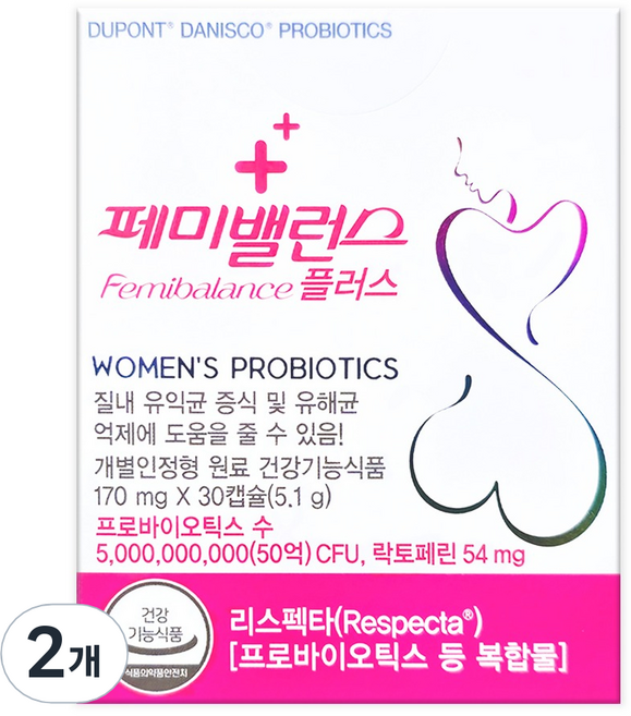 女性益生菌&乳鐵蛋白補充膠囊, 2個, 30錠