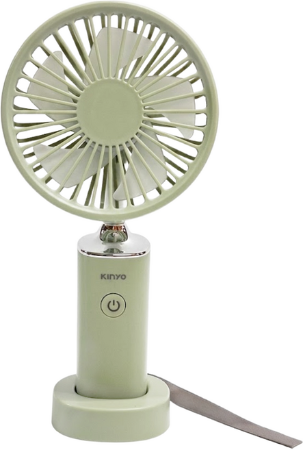 Kinyo 手持充電風扇, UF-187, 綠色