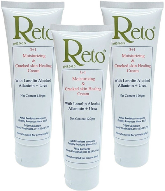 Reto 3+1填補保濕 乾燥龜裂深層修護霜, 120g, 3條