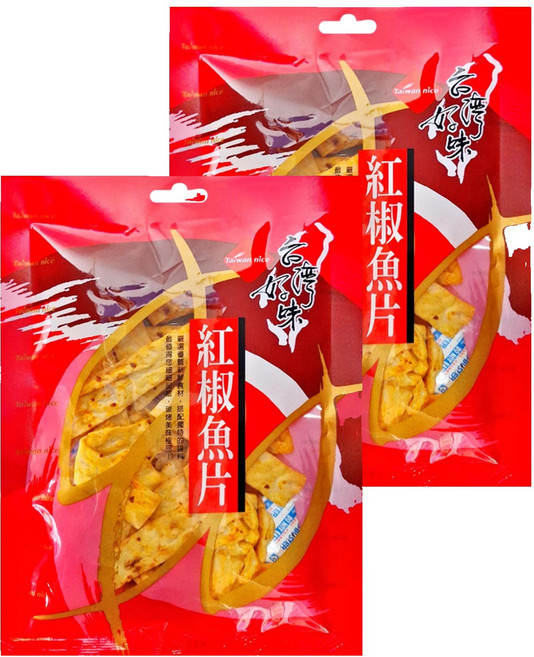 長松食品 台灣好味 紅椒魚片, 60g, 2包