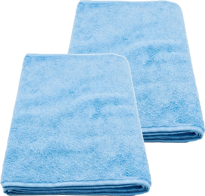 imabari towel 今治毛巾 日本藤高今治 瞬吸速乾素色純棉毛巾, 天空藍, 2條