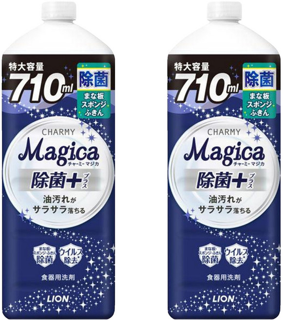 LION 獅王 CHARMY Magica 洗碗精 清新柑橘 710ml 特大容量, 2瓶