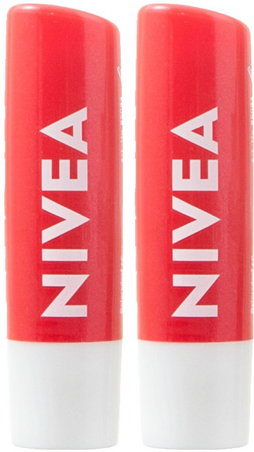 NIVEA 妮維雅 唇部護理, 草莓, 4.8g, 2個
