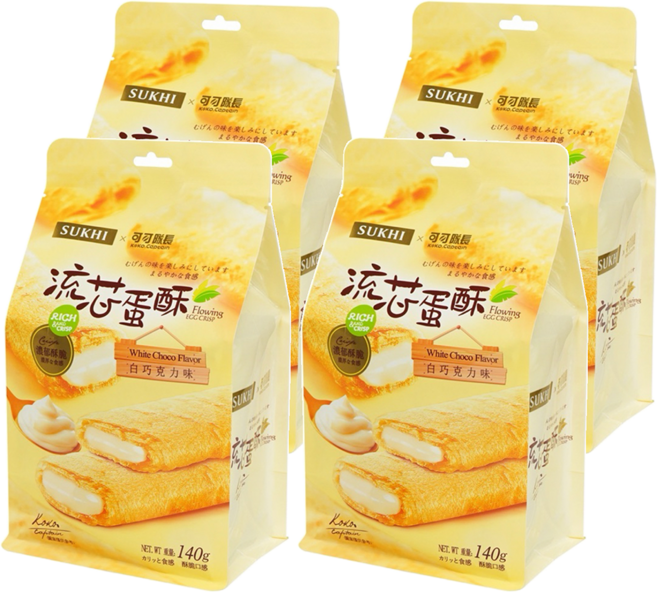 SUKHI 巧戀流芯蛋酥 白巧克力, 140g, 4袋