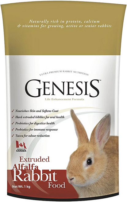 加拿大 GENESIS 高級全齡兔寵物食譜飼料, 1kg, 1袋