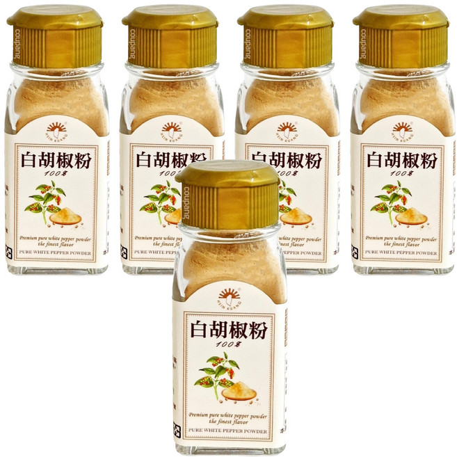 新光洋菜 100%白胡椒粉, 30g, 5瓶
