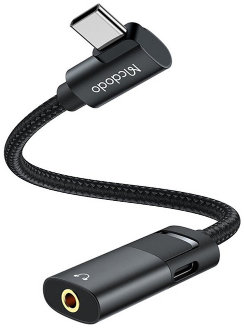 Mcdodo 麥多多 Type-C轉接頭音頻轉接線 3.5mm PD60W快充 線控通話 12cm, CA-1880, 1個