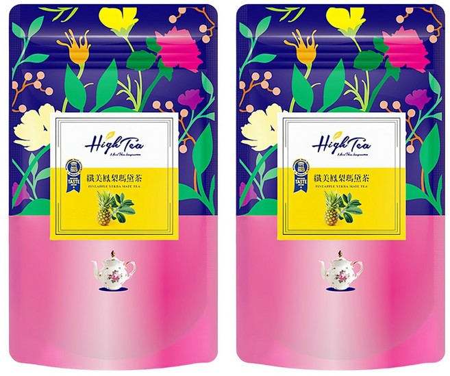 High Tea 伂橙 纖美鳳梨瑪黛茶, 2.5g, 12包, 2袋