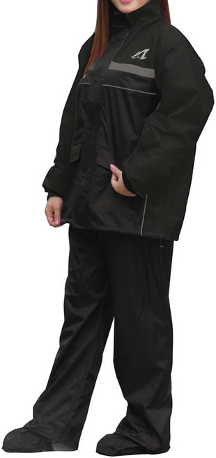 Moto cap 鈦鴻 M203 勁裝版 運動風雨衣, 黑色