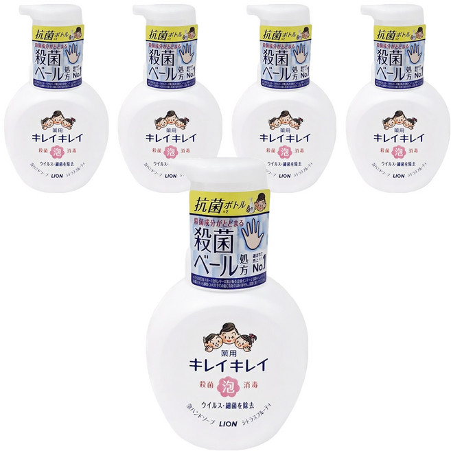 LION 獅王 趣淨 抗菌洗手慕斯 柑橘, 250ml, 5瓶