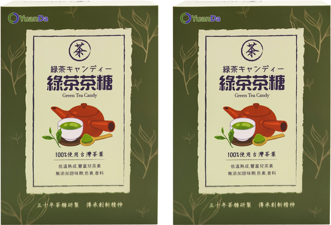 原薘家 綠茶茶糖, 60g, 2盒