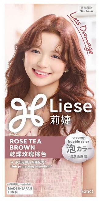 Liese 莉婕 泡沫染髮劑, 乾燥玫瑰棕色, 1個