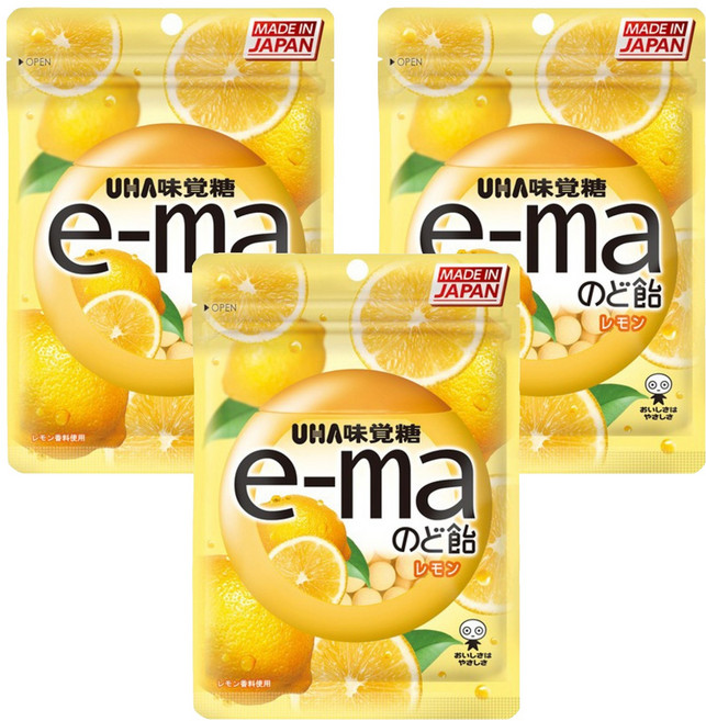 e-ma UHA 味覺糖 檸檬味, 50g, 3包
