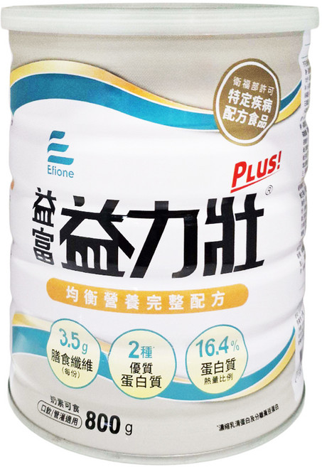 益富 益力壯 Plus 均衡營養完整配方, 1罐, 800g