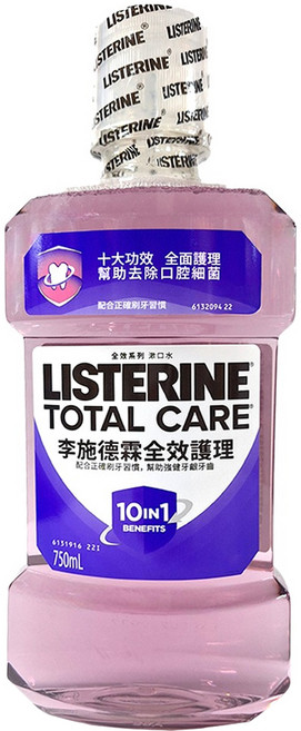 LISTERINE 李施德霖 台灣公司貨 全效護理漱口水, 750ml, 1瓶