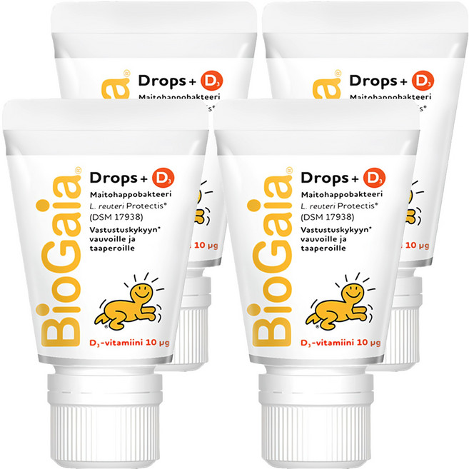 BioGaia 寶乖亞 嬰幼兒液體益生菌 D3 Plus, 10ml, 4條