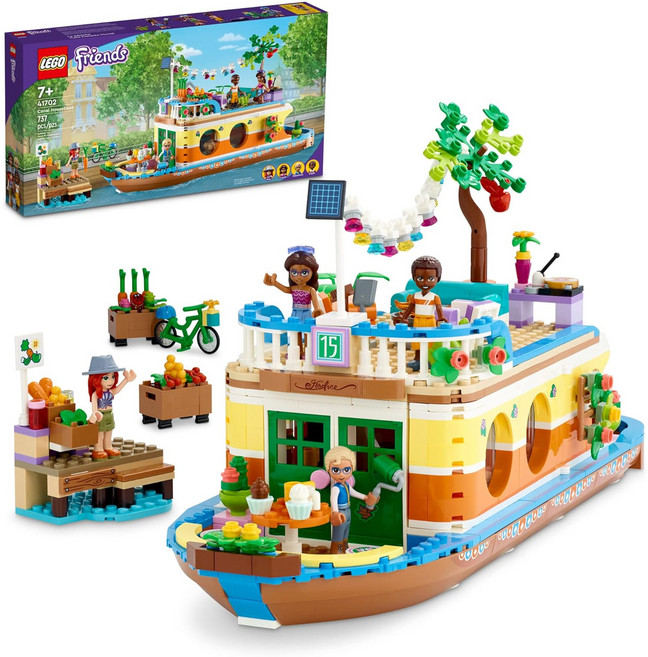 LEGO 41702 好朋友系列 積木玩具 運河船屋 Canal Houseboat 7歲以上, 1盒
