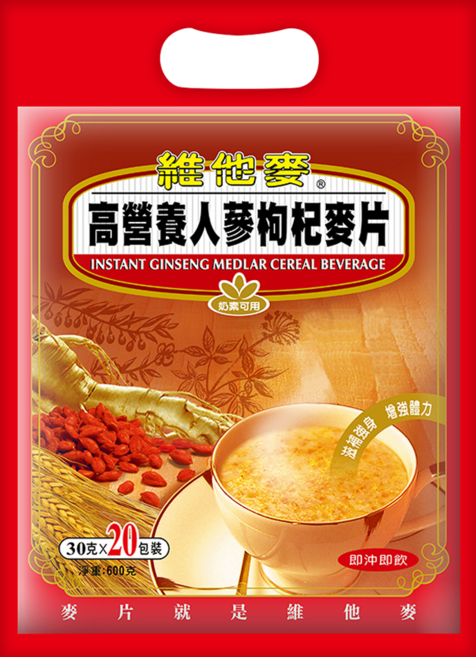 Vitamax 維他麥 營養人蔘枸杞麥片 20包, 600g, 1袋