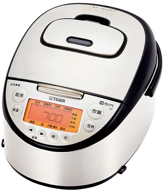 TIGER 虎牌 高火力多功能電子鍋 IH適用 6人份 日本製 銀黑色 1L, JKT-D10R, 1台