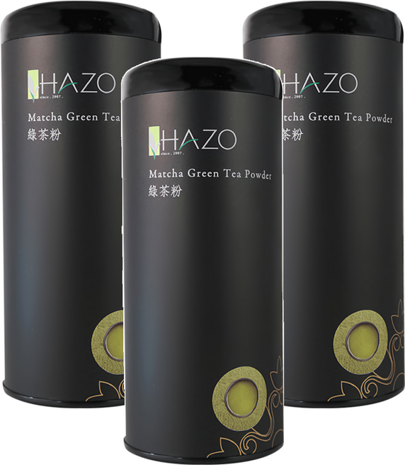 HAZO 綠茶粉, 100g, 1入, 3罐