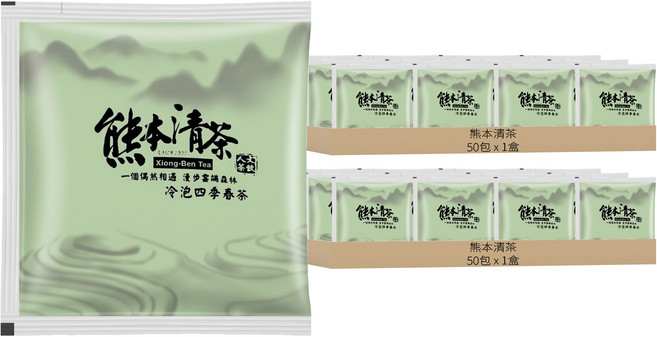 熊本清茶 冷泡四季春茶立體茶包, 3g, 50包, 2盒