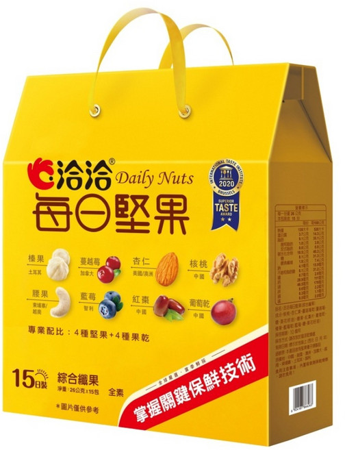 ChaCha 洽洽 每日堅果禮盒 綜合纖果, 1盒