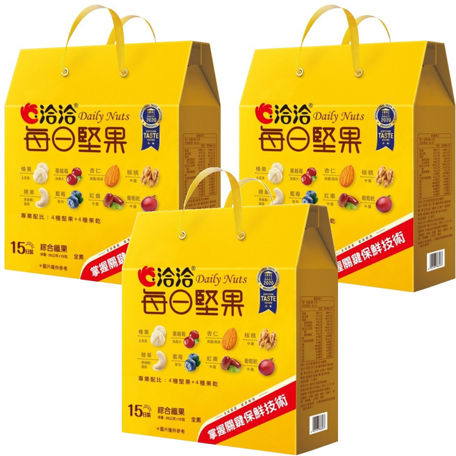 ChaCha 洽洽 每日堅果禮盒 綜合纖果, 3盒