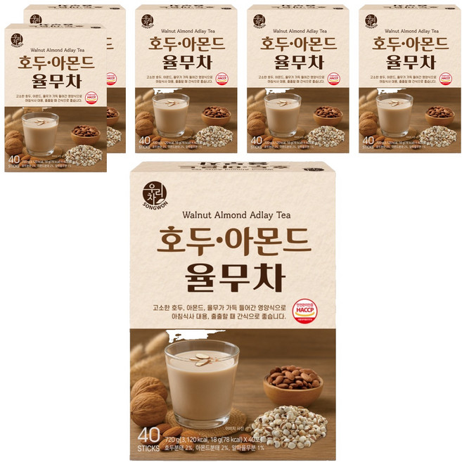 SONGWON 核桃杏仁薏仁茶, 18g, 40入, 6個