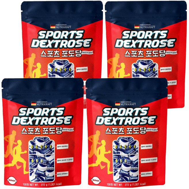 Nutrikraft 運動葡萄糖糖果 檸檬口味 100入, 100錠, 4個