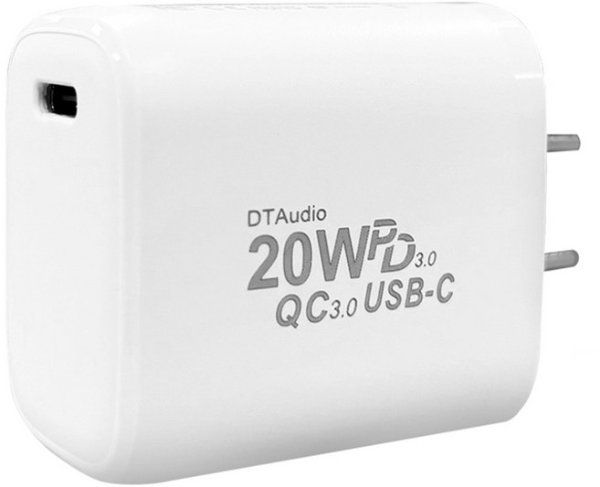 DTAudio 聆翔 20W PD 3.0 QC 3.0 1 Port PD 充電器 蘋果充電 iPhone IPAD 三星 OPPO HTC 適用 白色 A-PD20W 1個